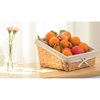 Vintiquewise Wooden Angled Display Basket with Fabric Liner for Storage and Display QI003502.L